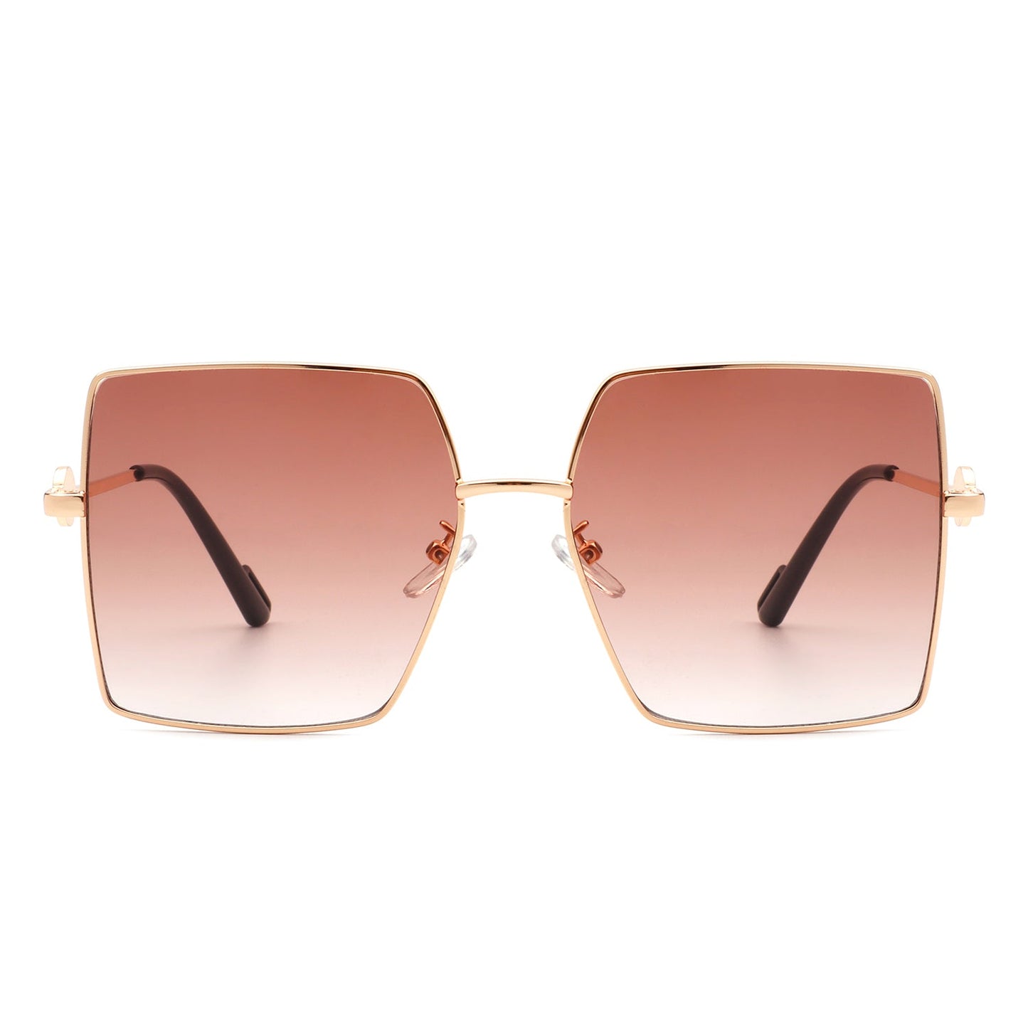 Benazia - Square Oversize Flat Top Large Tinted Women Fashion Sunglasses
