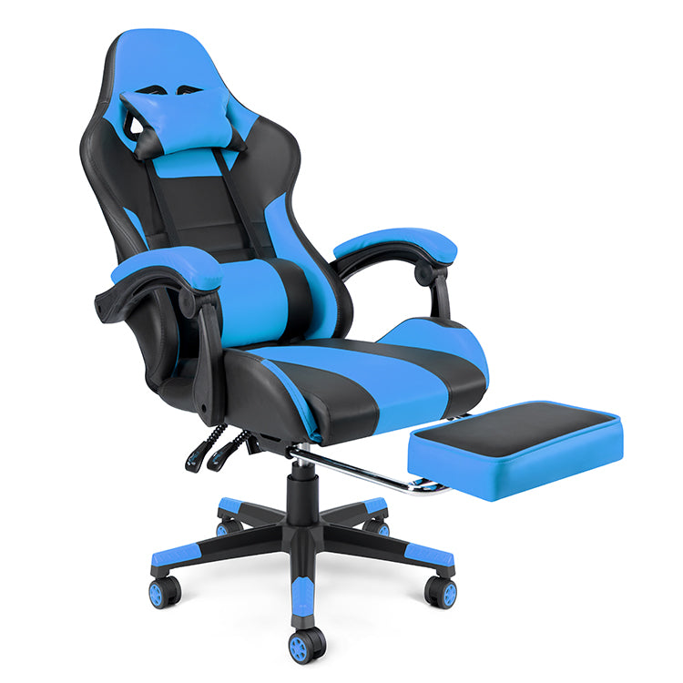 Reclining  Rotary  Leather Ergonomic Racing Gaming Chair